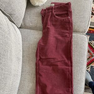 Topshop Wide Legged Cropped Corduroy Pant